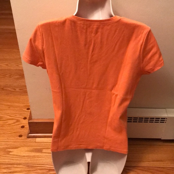 Ann Taylor Short Sleeve V-Neck Cotton Top Medium - Picture 3 of 4